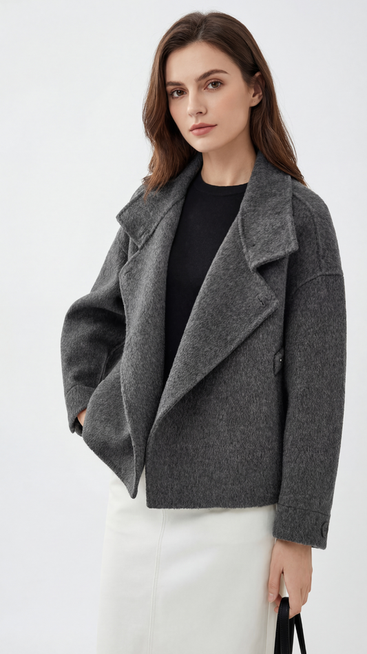 Abrigo corto 100% lana