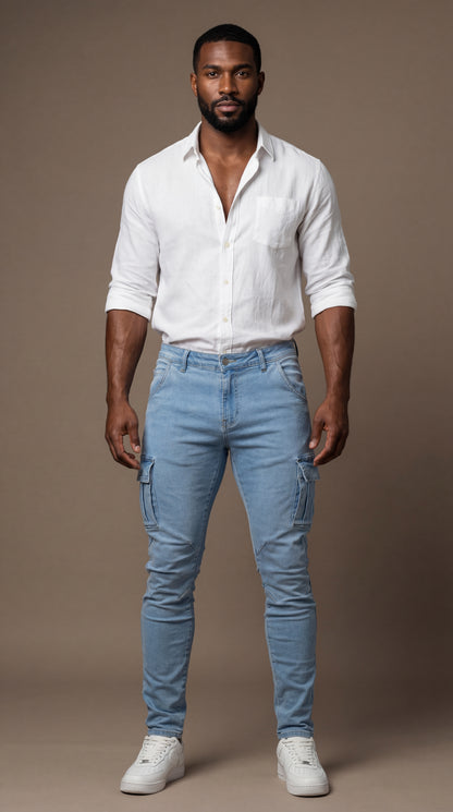 PANTALÓN SLIM FIT CARGO STRECH
