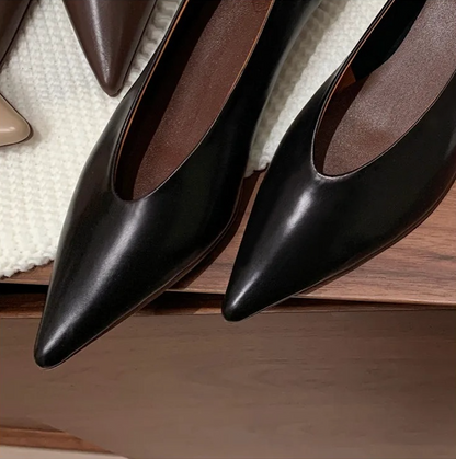 ZAPATO TACÓN BAJO PIEL