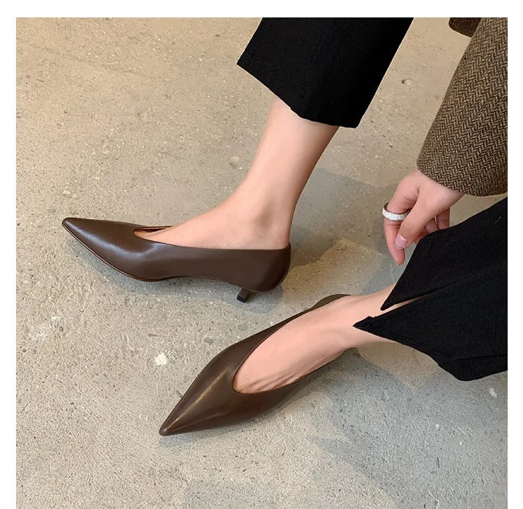 ZAPATO TACÓN BAJO PIEL
