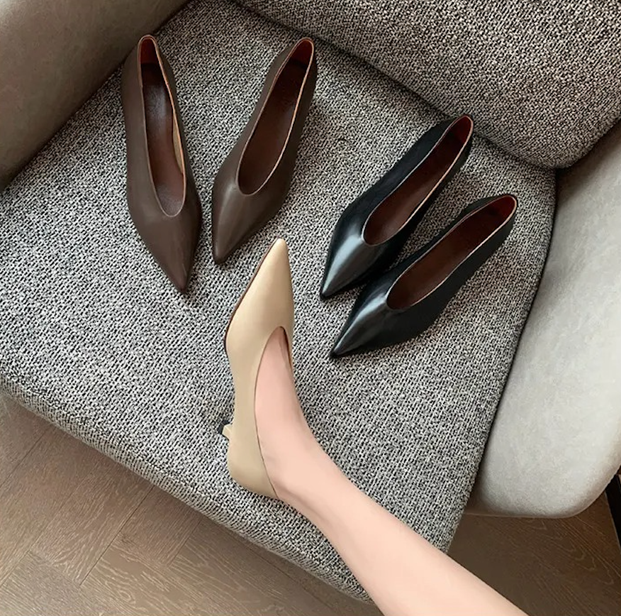 ZAPATO TACÓN BAJO PIEL