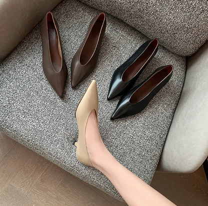 ZAPATO TACÓN BAJO PIEL