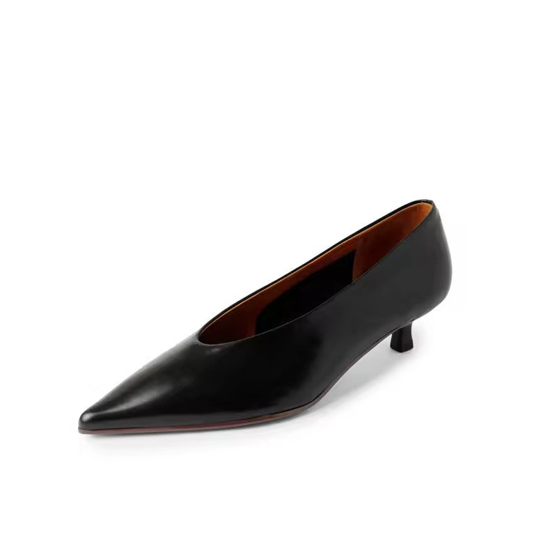ZAPATO TACÓN BAJO PIEL