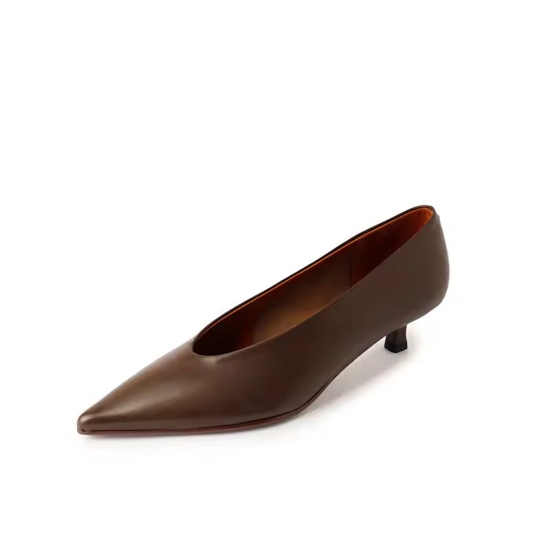 ZAPATO TACÓN BAJO PIEL