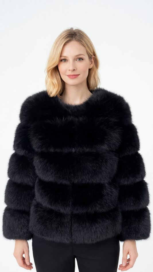 ABRIGO CORTO EFECTO PELO